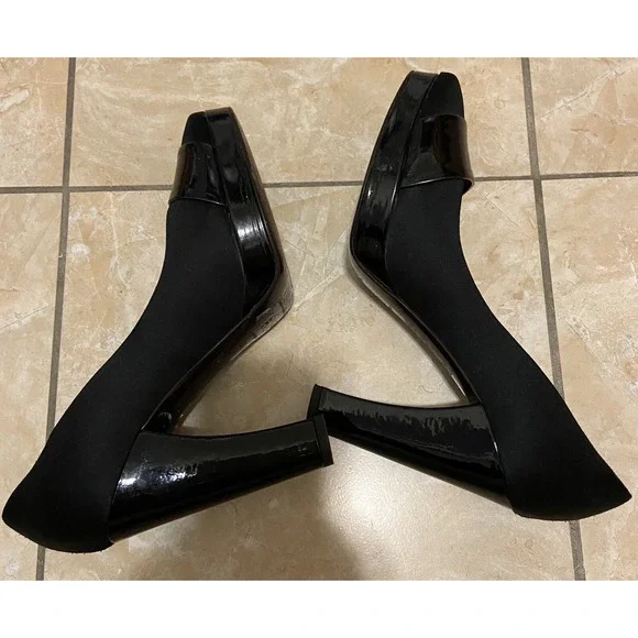 Vintage Dolce Gabbana High Flat Ballet Dress‎ Shoes Heels Silk Womens Sz 39 - Picture 4 of 11